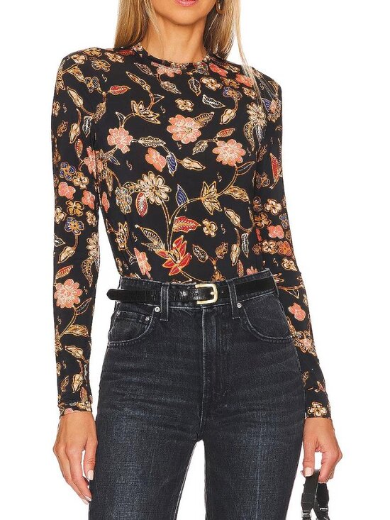 Ulla Johnson Tops - Ulla Johnson Goddess long sleeve top in Odessa floral print stretch jersey top S